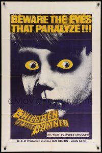 7z201 CHILDREN OF THE DAMNED military 1sh '64 beware the creepy kid's eyes that paralyze, different