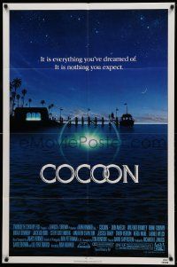 7z208 COCOON 1sh '85 Ron Howard classic sci-fi, great artwork by John Alvin!