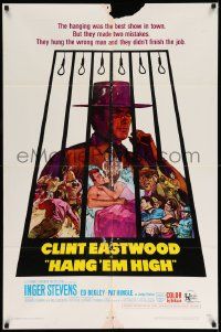7z398 HANG 'EM HIGH 1sh '68 Clint Eastwood, they hung the wrong man & didn't finish the job!