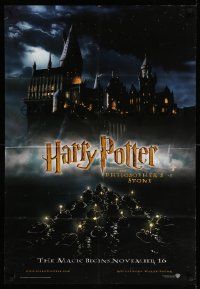 7z402 HARRY POTTER & THE PHILOSOPHER'S STONE teaser DS 1sh '01 students on boats, Sorcerer's Stone!