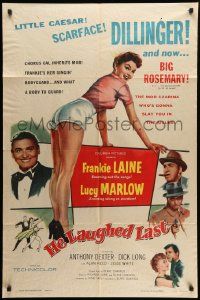 7z404 HE LAUGHED LAST 1sh '56 Blake Edwards, full-length super sexy chorus cutie Lucy Marlow!