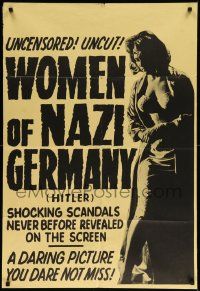 7z417 HITLER 1sh '62 Richard Basehart in the title role, Women of Nazi Germany!