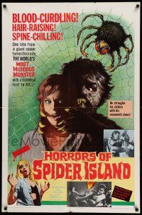 7z423 HORRORS OF SPIDER ISLAND 1sh '65 one bite and it turned him into a most hideous monster!