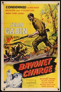 7z443 IMPOSTOR 1sh R50 Jean Gabin has the most violent life, Julien Duvivier, Bayonet Charge!