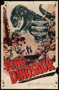 7z479 KING DINOSAUR 1sh '55 cool dinosaur image, mightiest prehistoric monster of all!