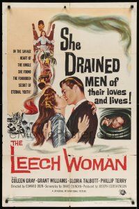 7z500 LEECH WOMAN 1sh '60 deadly female vampire drained love & life from every man she trapped!