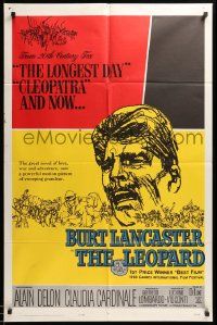 7z506 LEOPARD 1sh '63 Luchino Visconti's Il Gattopardo, cool art of Burt Lancaster!