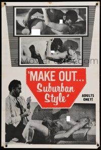 7z546 MAKE OUT SUBURBAN STYLE 1sh '68 Adam Clay, adults only, many sexy images!