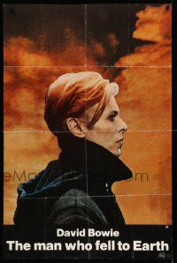 7z553 MAN WHO FELL TO EARTH 1sh '76 Nicolas Roeg, David Bowie close up profile!