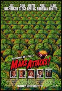 7z558 MARS ATTACKS! int'l advance DS 1sh '96 directed by Tim Burton, great image of many aliens!