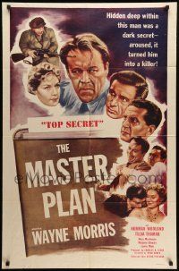 7z560 MASTER PLAN 1sh '56 Wayne Morris & Tilda Thamar, communist spy thriller!