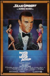 7z609 NEVER SAY NEVER AGAIN 1sh '83 artwork of Sean Connery as James Bond 007!