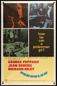 7z660 PENDULUM int'l 1sh '69 George Peppard, Jean Seberg, how far can a policeman go?