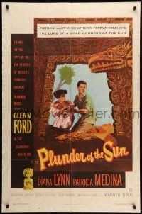 7z674 PLUNDER OF THE SUN 1sh '53 Glenn Ford, Diana Lynn, a sin-strewn terror-trek!