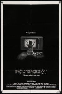 7z678 POLTERGEIST style B 1sh '82 Tobe Hooper & Steven Spielberg, the first real ghost story!