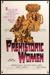 7z685 PREHISTORIC WOMEN 1sh '66 Slave Girls, art of sexiest cave babe with whip!