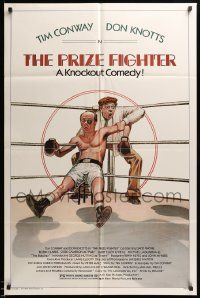 7z690 PRIZE FIGHTER 1sh '79 great wacky artwork of coach Don Knotts & boxer Tim Conway!