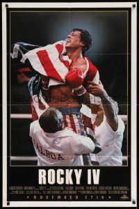 7z721 ROCKY IV advance 1sh '85 different close up of heavyweight boxing champ Sylvester Stallone!