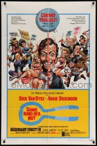 7z805 SOME KIND OF A NUT 1sh '69 zany Jack Davis art of half-bearded Dick Van Dyke!
