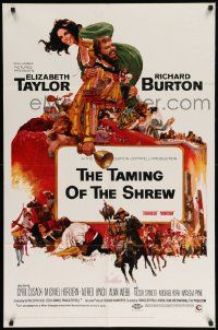 7z860 TAMING OF THE SHREW 1sh '67 Howard Terpning art of Elizabeth Taylor & Richard Burton!