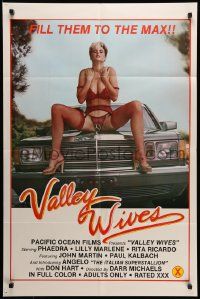 7z938 VALLEY WIVES 25x38 1sh '80s Phaedra, Lilly Marlene, sexy girl in lingerie on Mercedes hood!