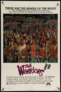 7z952 WARRIORS 1sh '79 Walter Hill, Jarvis artwork of the armies of the night!