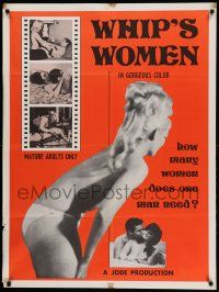 7z967 WHIP'S WOMEN 1sh '67 How many women does one man need, Forman Shane in the title role!