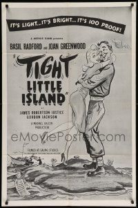 7z968 WHISKY GALORE military 1sh R50s Basil Radford hugging Joan Greenwood, Tight Little Island!