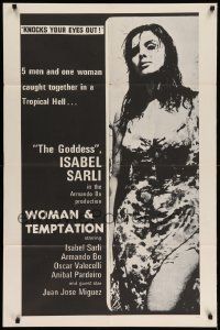 7z984 WOMAN & TEMPTATION 1sh '65 full-length image of sexiest Goddess Isabel Sarli!