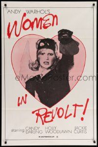 7z987 WOMEN IN REVOLT 1sh '72 Andy Warhol's satirical take on Women's Liberation, Candy Darling!