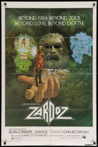 7z998 ZARDOZ 1sh '74 fantasy art of Sean Connery, who has seen the future and it doesn't work!