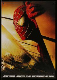 8a022 LOT OF 33 UNFOLDED SPIDER-MAN 20x27 SOUTH AMERICAN POSTERS '02 with WTC & plane in his eyes!