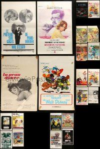 8a300 LOT OF 22 MOSTLY FORMERLY FOLDED BELGIAN POSTERS '50s-80s a variety of different images!