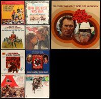 8a243 LOT OF 9 MOVIE SOUNDTRACK RECORDS '60s-80s Fistful of Dollars, True Grit & other westerns!