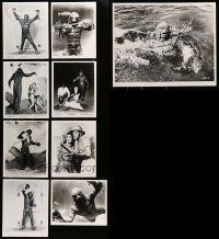 8a518 LOT OF 9 REVENGE OF THE CREATURE REPRO 8X10 STILLS '80s all showing cool monster scenes!