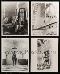8a551 LOT OF 4 THINGS TO COME REPRO 8X10 STILLS '80s includes elaborate sets + poster image!