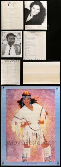8a378 LOT OF 7 UNFOLDED CASTING ITEMS '80s headshots, resumes, and a 24x33 poster!