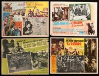 8a087 LOT OF 4 JOHN WAYNE MEXICAN LOBBY CARDS '50s-70s Back from Bataan,Chisum,Big Jake,El Dorado