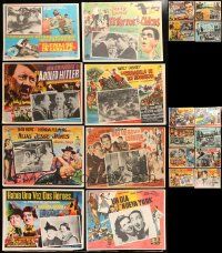 8a064 LOT OF 20 MEXICAN LOBBY CARDS '50s-60s a variety of great movie scenes & different art!