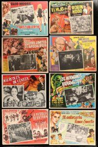 8a059 LOT OF 24 MEXICAN LOBBY CARDS '50s a variety of great movie scenes + different artwork!