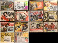 8a077 LOT OF 14 MEXICAN LOBBY CARDS '50s-60s a variety of great movie scenes & different art!