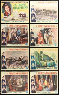 8a260 LOT OF 8 REPRO LOBBY CARDS FROM THREE MUSKETEERS CHAPTER 1 '80s super scarce serial!