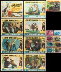 8a251 LOT OF 17 REPROS OF SERIAL LOBBY CARDS FROM LONE RANGER SEQUELS '80s super scarce serial!