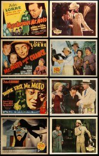 8a259 LOT OF 8 REPRO MR. MOTO LOBBY CARDS '80s super scarce movies!