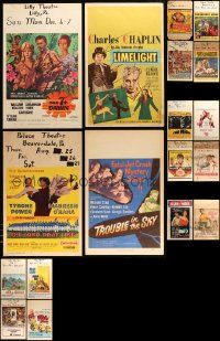 8a028 LOT OF 18 MOSTLY UNFOLDED WINDOW CARDS '50s-60s a variety of great movie images!