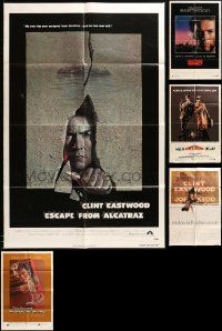 8a138 LOT OF 7 FOLDED ONE-SHEETS FROM CLINT EASTWOOD MOVIES '70s-80s Escape from Alcatraz & more!