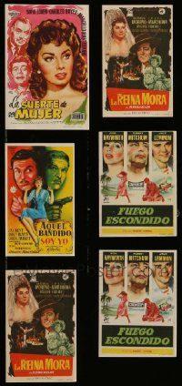 8a018 LOT OF 6 SPANISH HERALDS '50s great different artwork from a variety of movies!