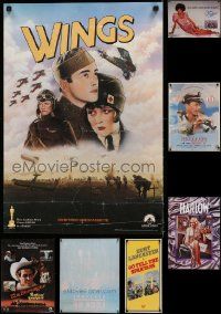8a377 LOT OF 7 UNFOLDED VIDEO POSTERS '80s a variety of different movie images!