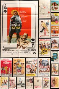 8a121 LOT OF 36 FOLDED ONE-SHEETS '50s-80s great images from a variety of different movies!