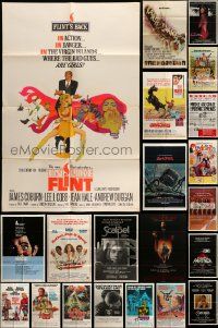 8a110 LOT OF 73 FOLDED ONE-SHEETS '60s-90s great images from a variety of different movies!